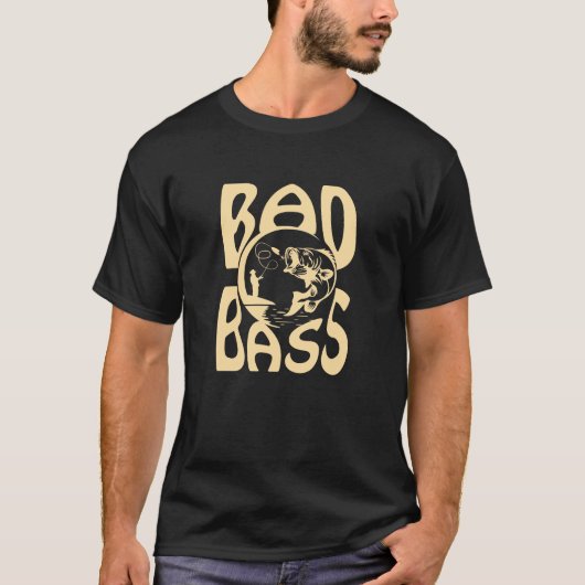 Slechte Bas SVG Aangepaste Kleur T-shirt (Voorkant)
