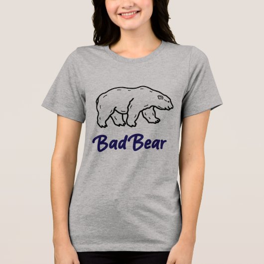 Slechte Beer T-shirt – Grappige Houding IJsbeer Gr (Voorkant)