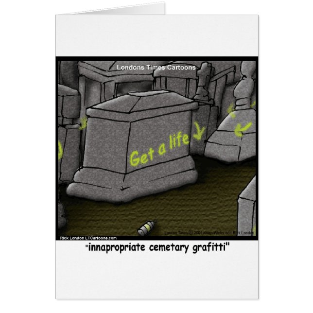 Slechte begraafplaats Graffiti Grappig (Voorkant)