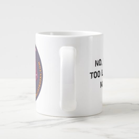 Slechte Besluiten Boek Club Extra Grote Koffie Mok (Achterkant)