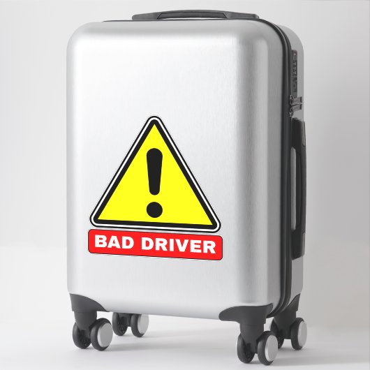 Slechte bestuurder op de weg (auto Alert) Sticker (Koffer)