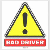 Slechte bestuurder op de weg (autoalarm) sticker (Vel)