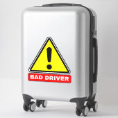 Slechte bestuurder op de weg (autoalarm) sticker (Koffer)