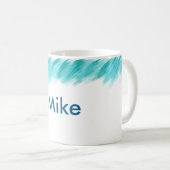 Slechte blauwe verftaak koffiemok (Voorkant rechts)