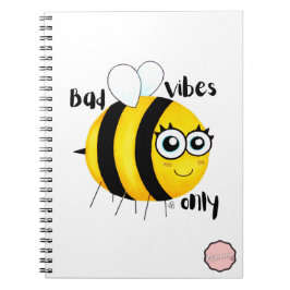 Slechte bloemen alleen, Cute Cartoon Bee Notitieboek