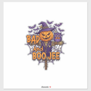 Slechte Boo Jee Pompoen Vogelverschrikker Paarse U Sticker