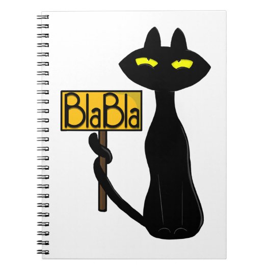 Slechte Boogie -De Kat- "BlaBla" grappig teken not Notitieboek (Voorkant)
