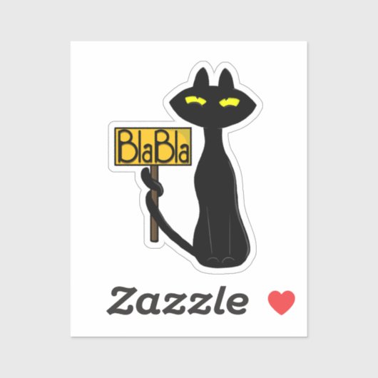 Slechte Boogie - De Kat- "BlaBla" grappige sticker (Vel)