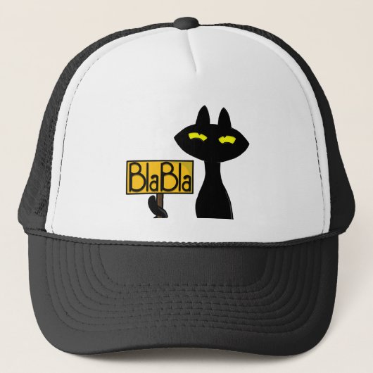 Slechte Boogie -De Kat- "BlaBla" grappige Trucker Pet (Voorkant)