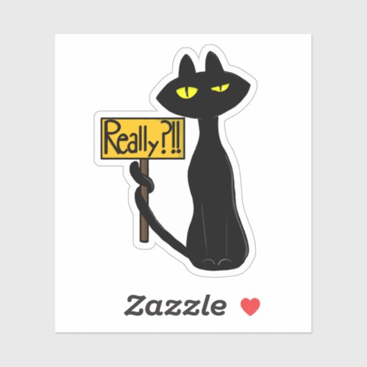 Slechte Boogie - De Kat - "Echt?!!" grappige Stick Sticker (Vel)