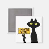 Slechte Boogie -De Kat- "IKHAATJE" grappige Magnet (Voorkant / Achterkant)
