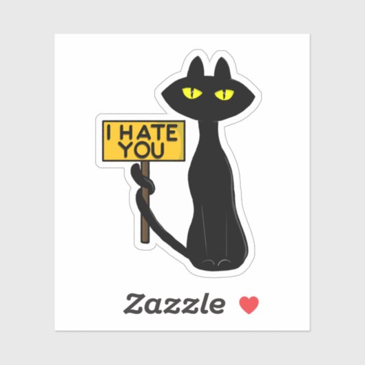 Slechte Boogie -De Kat- "IKHAATJE" grappige Sticke Sticker (Vel)