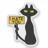 Slechte Boogie -De Kat- "IKHAATJE" grappige Sticke Sticker (Voorkant)