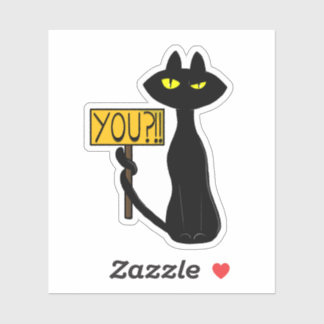 Slechte Boogie -De Kat- "Jij?!!" grappige Stickers