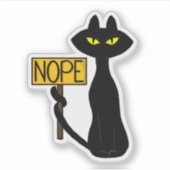 Slechte Boogie -De Kat- "NEE" grappige Stickers (Voorkant)