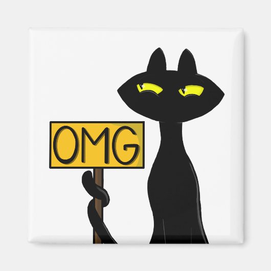Slechte Boogie -De Kat- "OMG" grappige Magneten (Voorkant)