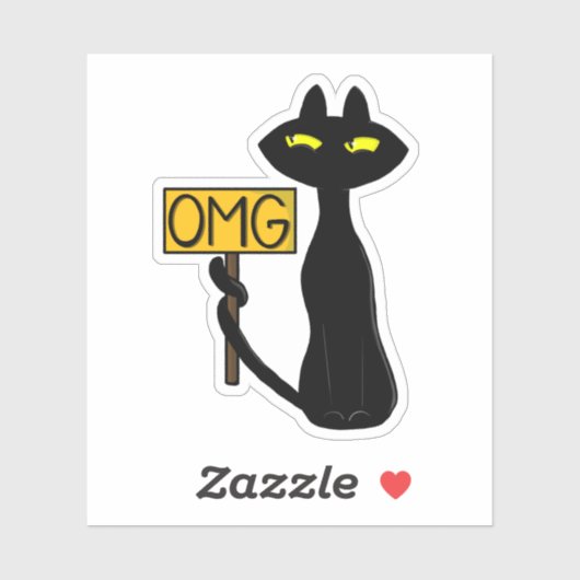 Slechte Boogie -De Kat- "OMG" grappige Stickers (Vel)
