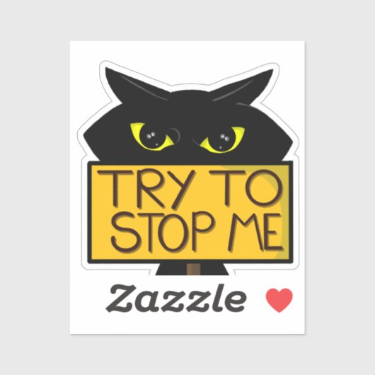 Slechte Boogie -De Kat- "Probeer Het" grappige Sti Sticker (Vel)