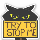 Slechte Boogie -De Kat- "Probeer Het" grappige Sti Sticker (Voorkant)