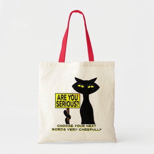 Slechte Boogie Grappige Tote Tas - Ben je serieus? (Voorkant)