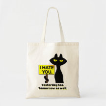 Slechte Boogie Grappige Tote Tas - Ik Haat Je 
