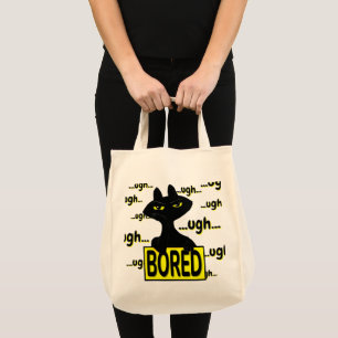 Slechte Boogie Sarcastische Zwarte Kat Boodschappe Tote Bag