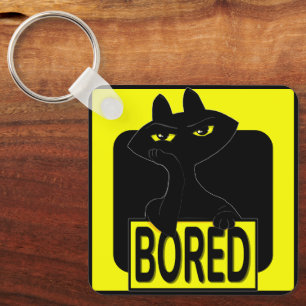 Slechte Boogie Sarcastische Zwarte Kat Sleutelhang Sleutelhanger