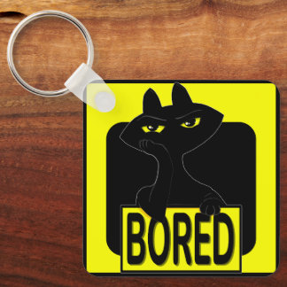 Slechte Boogie Sarcastische Zwarte Kat Sleutelhang Sleutelhanger