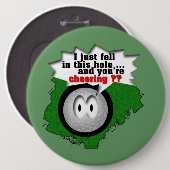 Slechte breedband ronde button 6,0 cm (Voorkant /achterkant)