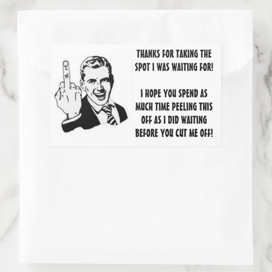 Slechte chauffeur Parkeerplaats Sticker (Tas)