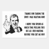 Slechte chauffeur Parkeerplaats Sticker (Voorkant)