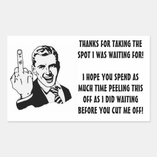 Slechte chauffeur Parkeerplaats Sticker (Voorkant)