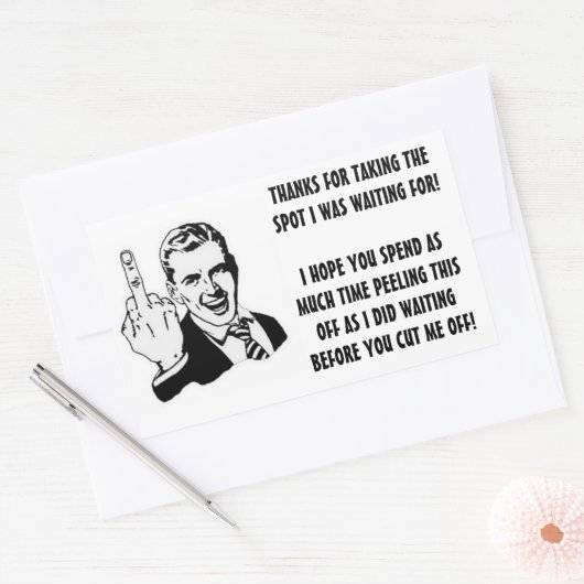 Slechte chauffeur Parkeerplaats Sticker (Envelop)