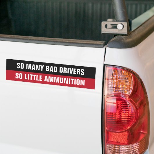 "Slechte chauffeurs" grappige bumpersticker (Op Truck)