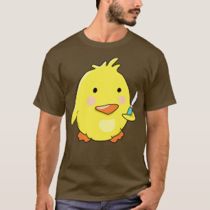 Slechte Chick Met Mes Duck Meme T-shirt