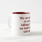 Slechte communicatie-Mok met twee richtingen Tweekleurige Koffiemok (Voorkant links)