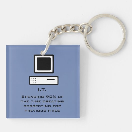 Slechte computerwetenschap sleutelhanger (Achterkant)