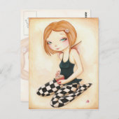 Slechte cupcake - sprookjeskoekje briefkaart (Voorkant / Achterkant)