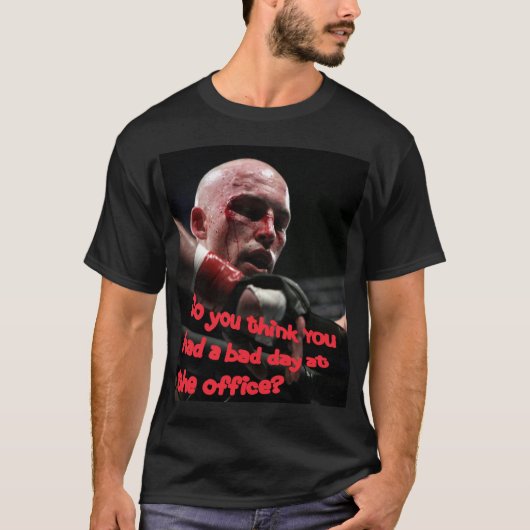"Slechte dag bij het kantoor" donkere T-shirt (Voorkant)