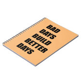 Slechte dag bouwen betere dagen notitieboek (Linkerzijde)