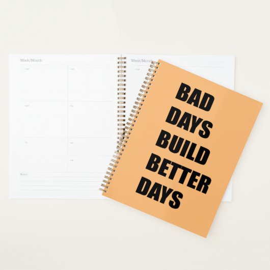 Slechte dag bouwen betere dagen planner (Display)