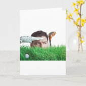 Slechte dag golfen is beter dan een goede dag werk kaart (Gele Bloem)