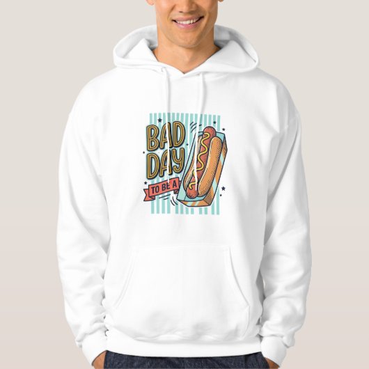 Slechte Dag Hot Dog Retro Vector T-shirt Ontwerp_1 (Voorkant)
