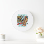 Slechte Dag Hot Dog Retro Vector T-shirt Ontwerp_1 Grote Klok (Huis)