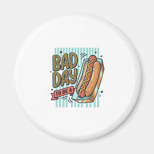 Slechte Dag Hot Dog Retro Vector T-shirt Ontwerp_1 Magneet