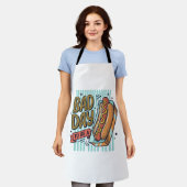 Slechte Dag Hot Dog Retro Vector T-shirt Ontwerp_1 Schort (Gedragen)