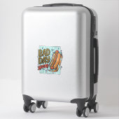 Slechte Dag Hot Dog Retro Vector T-shirt Ontwerp_1 Sticker (Koffer)