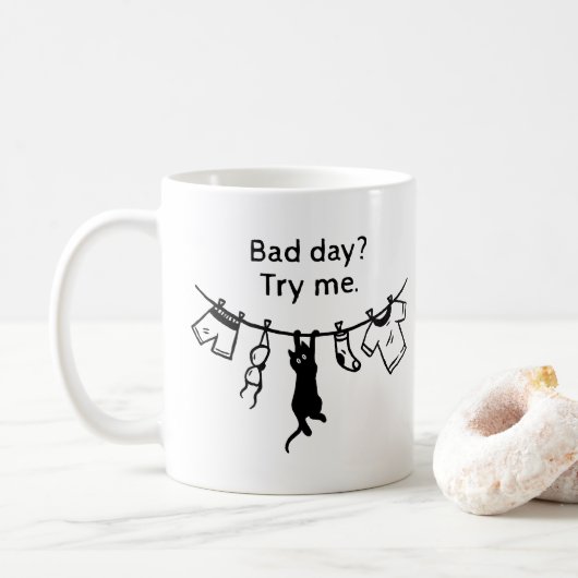 Slechte Dag Kat Koffiemok (Met donut)