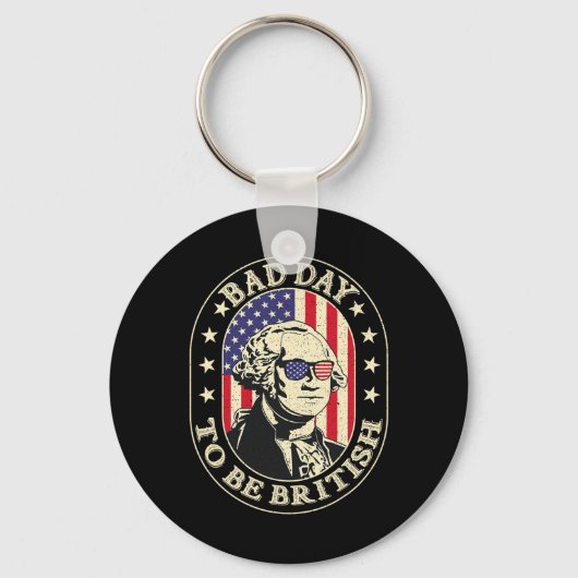 Slechte dag om Brits patriot George Washington te Sleutelhanger (Voorkant)