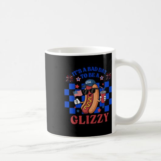 Slechte Dag Om Een Glizzy Te Zijn Funny 4th Of Jul Koffiemok (Rechts)